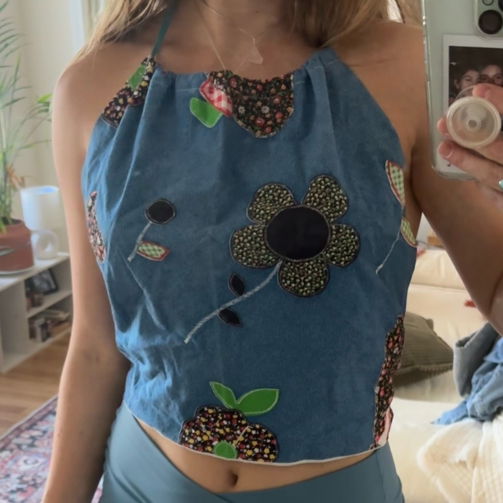 handmade vintage floral halter